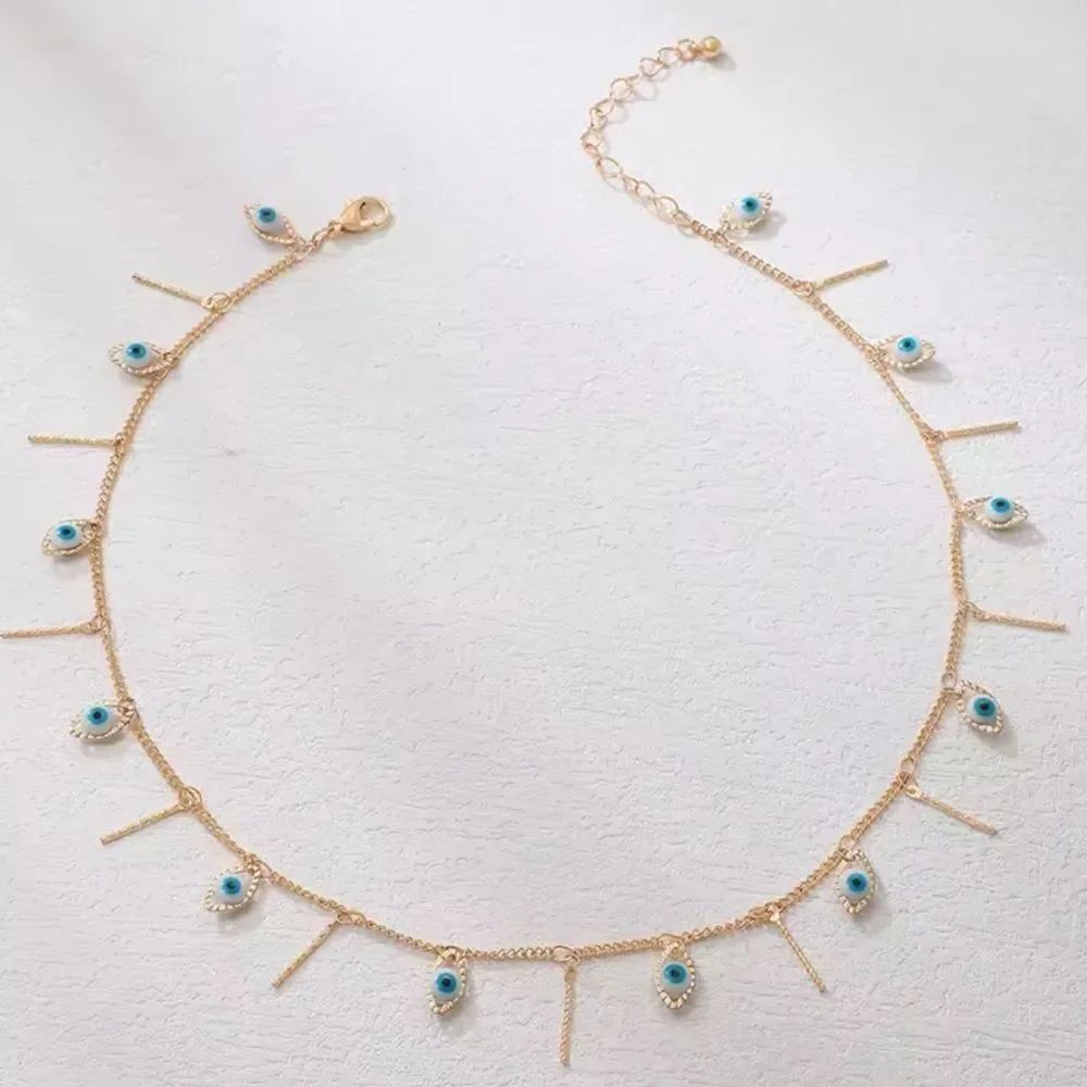 Gold Evil Eye Necklace N1895